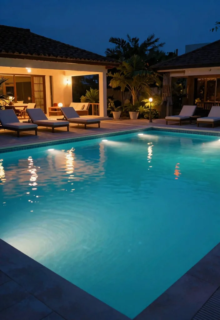 25 Dreamy Patio Lights String Ideas for Summer Nights 20. Floating Pool Lights 0