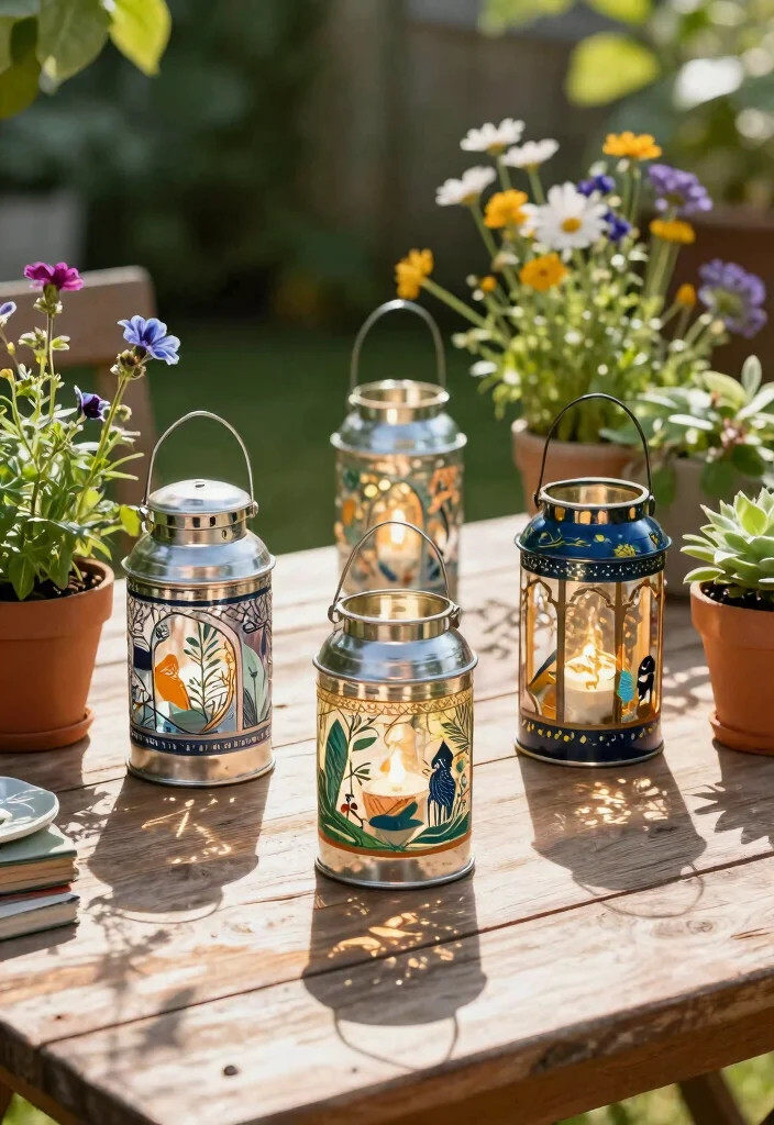 25 Dreamy Patio Lights String Ideas for Summer Nights 22. DIY Tin Can Lanterns 0
