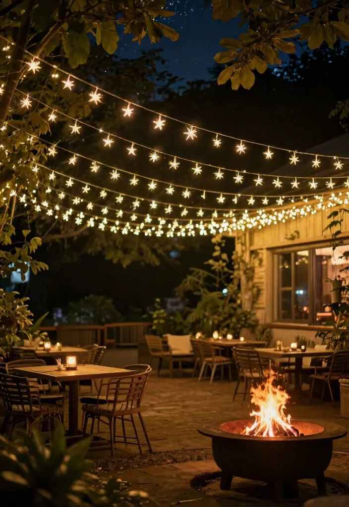 25 Dreamy Patio Lights String Ideas for Summer Nights 7. Twinkling Star String Lights 0