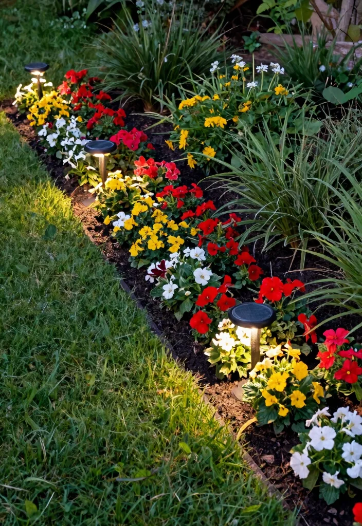 25 Magical Landscape Lighting Ideas to Glow Up Your Yard 22. Illuminated Garden Borders 0