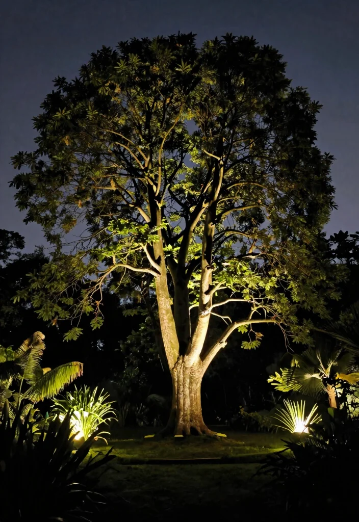 25 Magical Landscape Lighting Ideas to Glow Up Your Yard 6. Spotlights on Trees 0