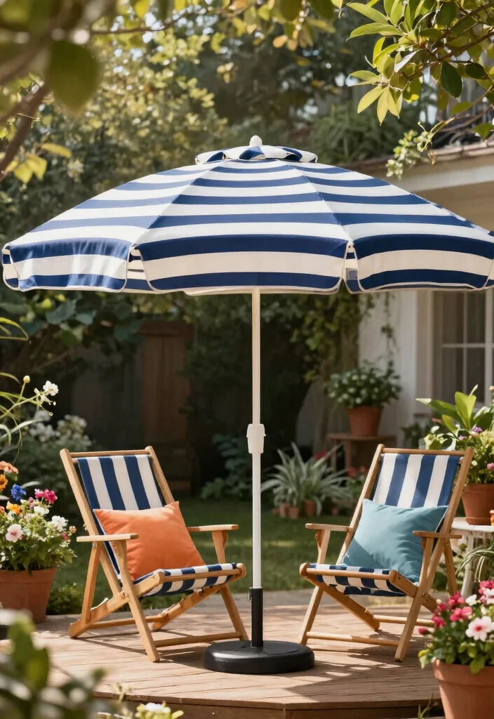 7 Best Double Top Patio Umbrella Designs for Wind Venting 1 7 Best Double Top Patio Umbrella Designs for Wind Venting 1. The Classic Striped Double Top Umbrella 0
