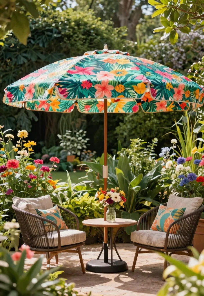 7 Best Double Top Patio Umbrella Designs for Wind Venting 3 7 Best Double Top Patio Umbrella Designs for Wind Venting 3. Vibrant Floral Print Double Top Umbrella 0