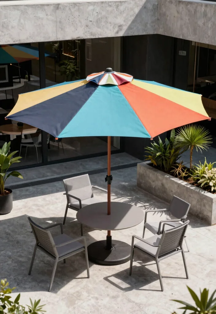 7 Best Double Top Patio Umbrella Designs for Wind Venting 5 7 Best Double Top Patio Umbrella Designs for Wind Venting 5. Contemporary Geometric Double Top Umbrella 0