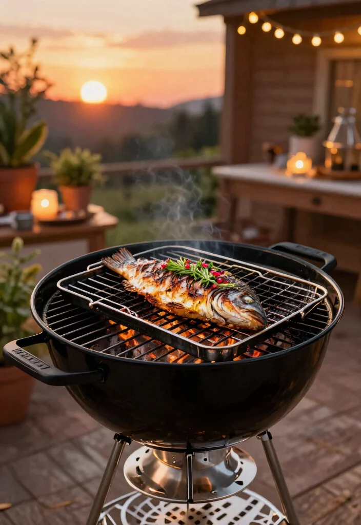 7 Best Fish Basket for Charcoal Grill No Sticking 7. Outset 76360 Non Stick Fish Basket 0