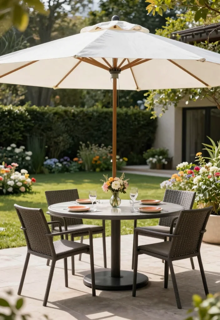 7 Guide to the Best Color for Patio Umbrella Fade Resistance 5 7 Guide to the Best Color for Patio Umbrella Fade Resistance 5. Classic White Timeless and Bright 0