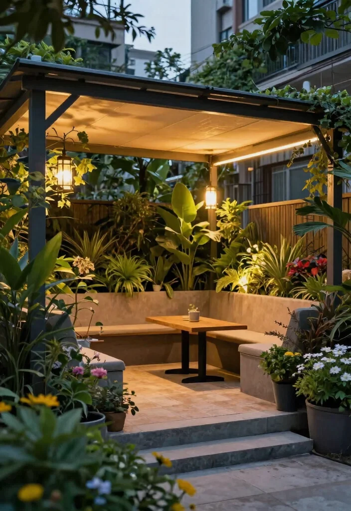 21 Stunning Sun Shade Canopy Ideas to Cool Down Your Yard 17. Shade Solutions with Built in Lighting
