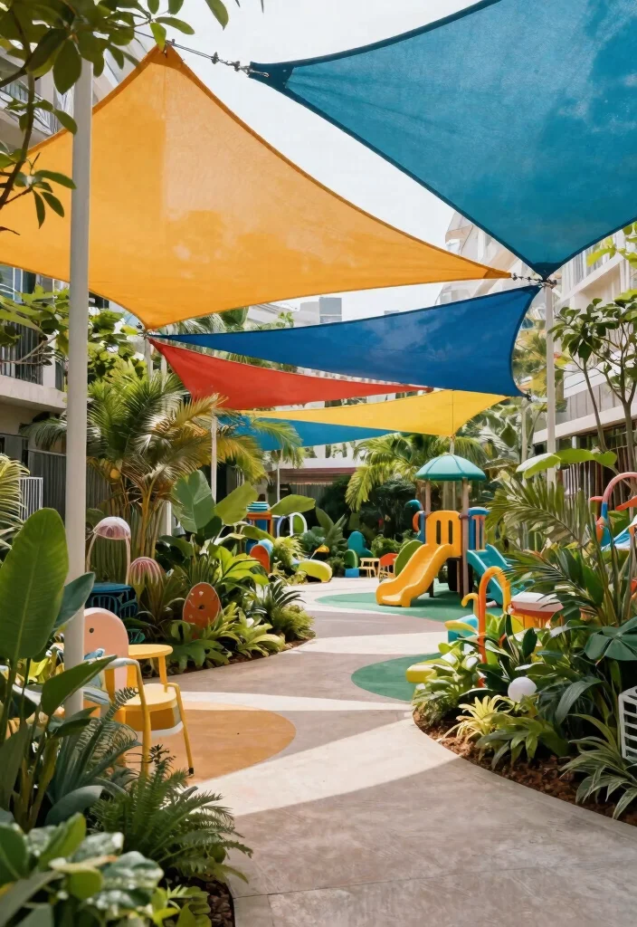 21 Stunning Sun Shade Canopy Ideas to Cool Down Your Yard 11. Shade Sails in Unexpected Places