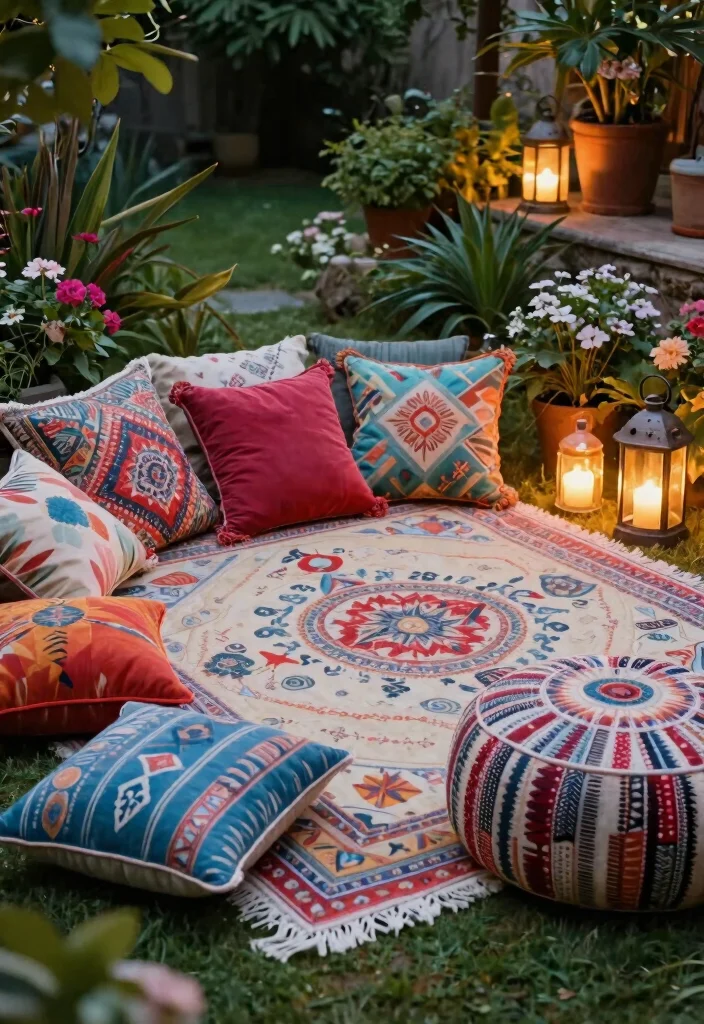 9 Clever Tips for Outdoor Rug on Top of Grass Setup 8 9 Clever Tips for Outdoor Rug on Top of Grass Setup 8. Add Decorative Elements 0