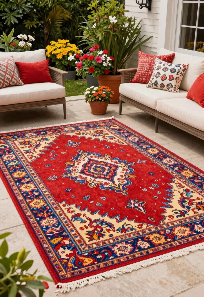 9 Clever Tips for Outdoor Rug on Top of Grass Setup 9 9 Clever Tips for Outdoor Rug on Top of Grass Setup 9. Embrace Color and Patterns 0