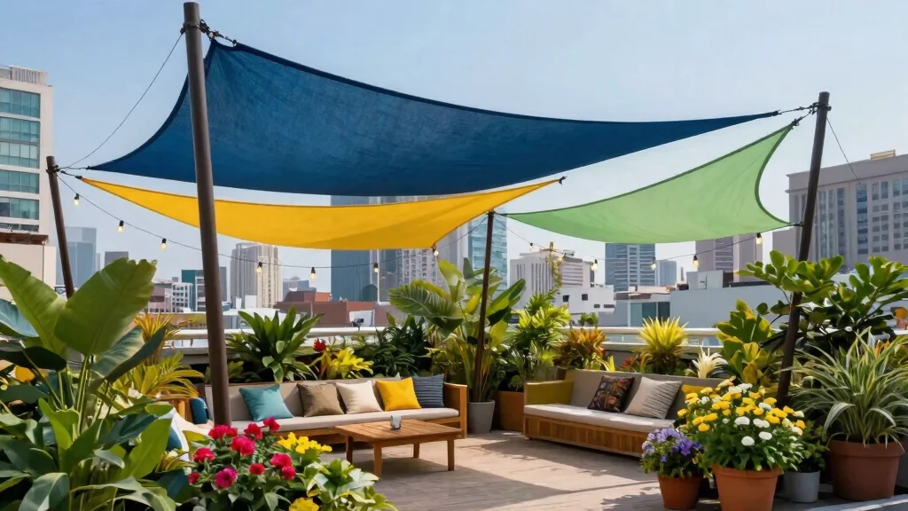 9 Convenient Retractable Shade Sail Ideas for Urban Gardens