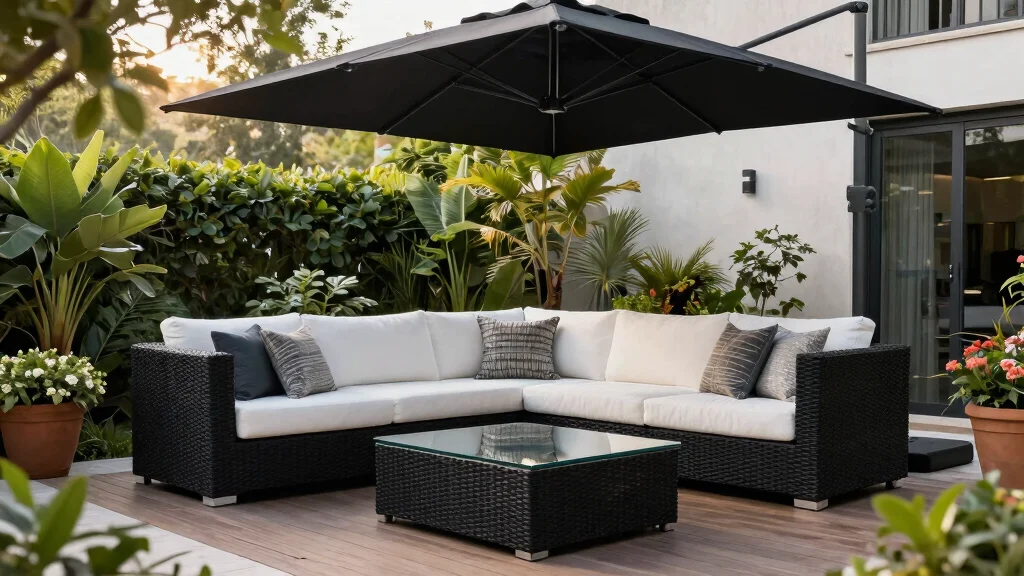 9 Elegant Black Patio Umbrella Ideas for Modern Decks