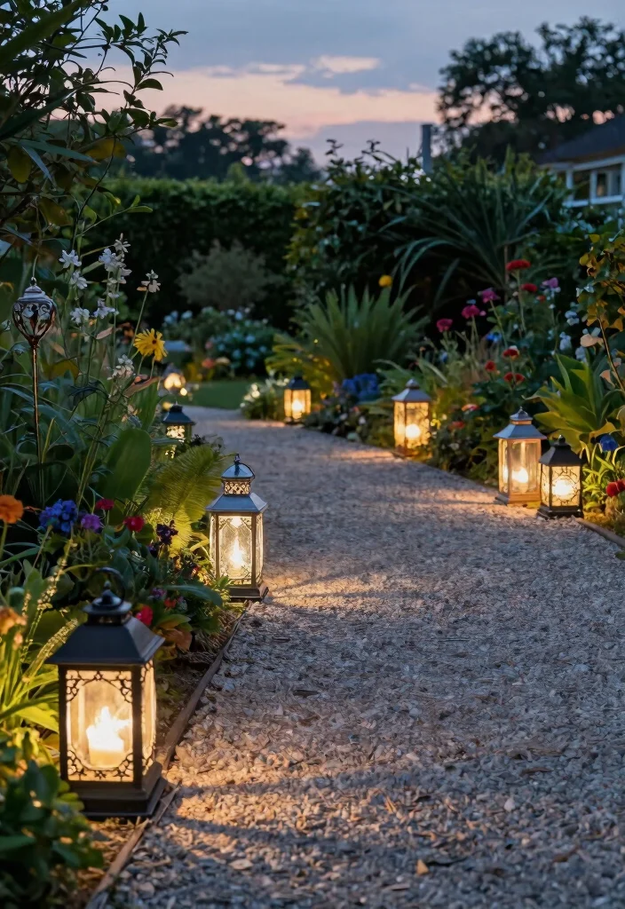 9 Elegant Landscape Lighting Ideas for Walkways and Paths 1. Solar Powered Garden Lanterns 0