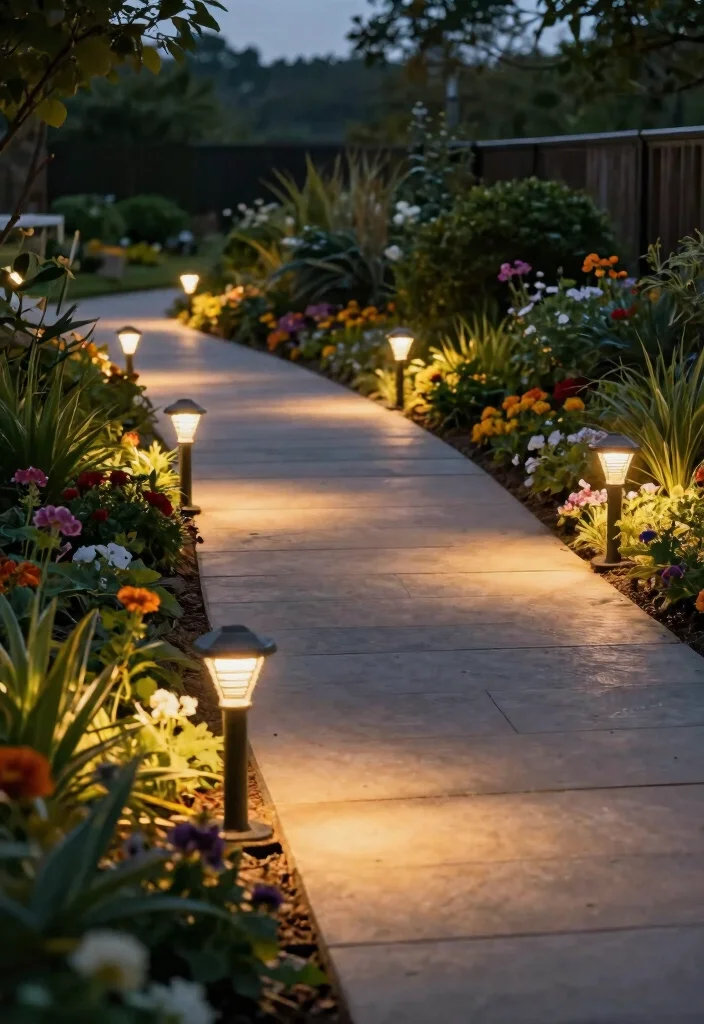 9 Elegant Landscape Lighting Ideas for Walkways and Paths 5. Pathway Solar Spike Lights 0