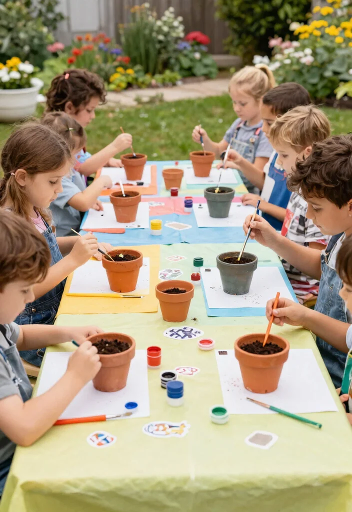9 Fun Lawn Mower Birthday Party Ideas for Kids 2. Gardening Crafts Station 0