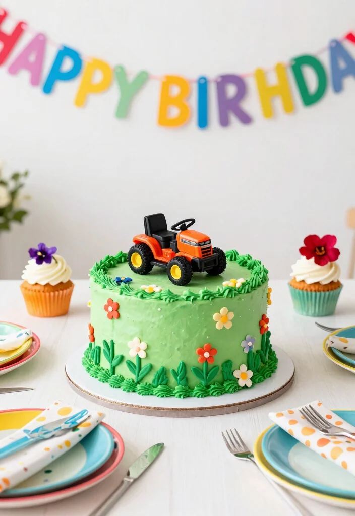 9 Fun Lawn Mower Birthday Party Ideas for Kids 5. Lawn Mower Cake 0
