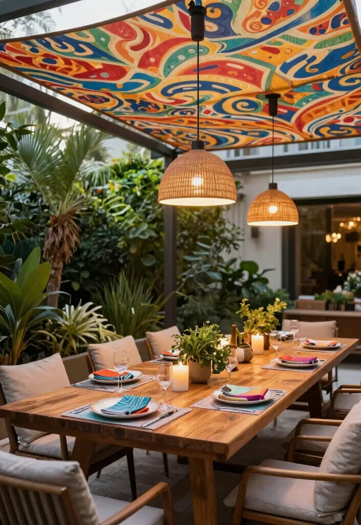 9 Genius Sun Sail Shade Ideas for Your Patio with Lights 2. Chic Outdoor Dining Experience 0