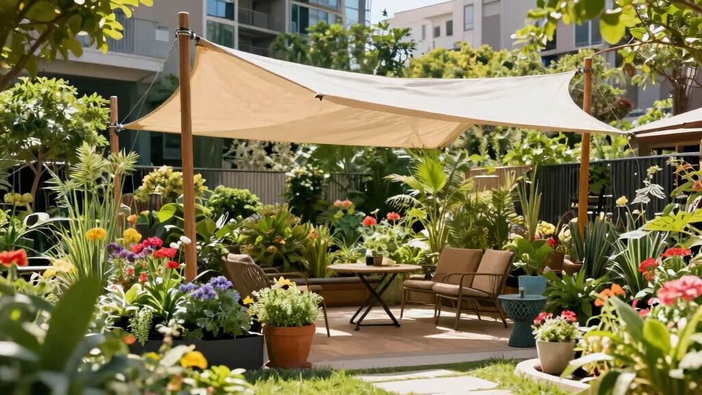 9 Sturdy Sail Shade Post Ideas for Your Small Urban Garden