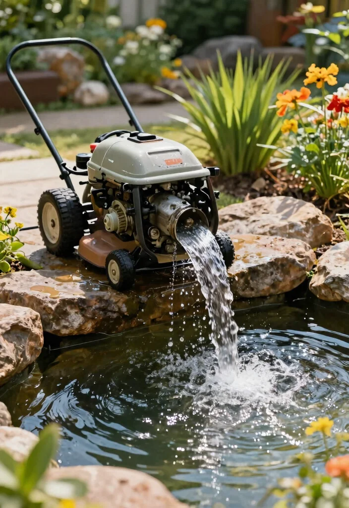 9 Unique Old Lawn Mower Ideas to Transform Your Garden 9. Lawn Mower Water Feature 0